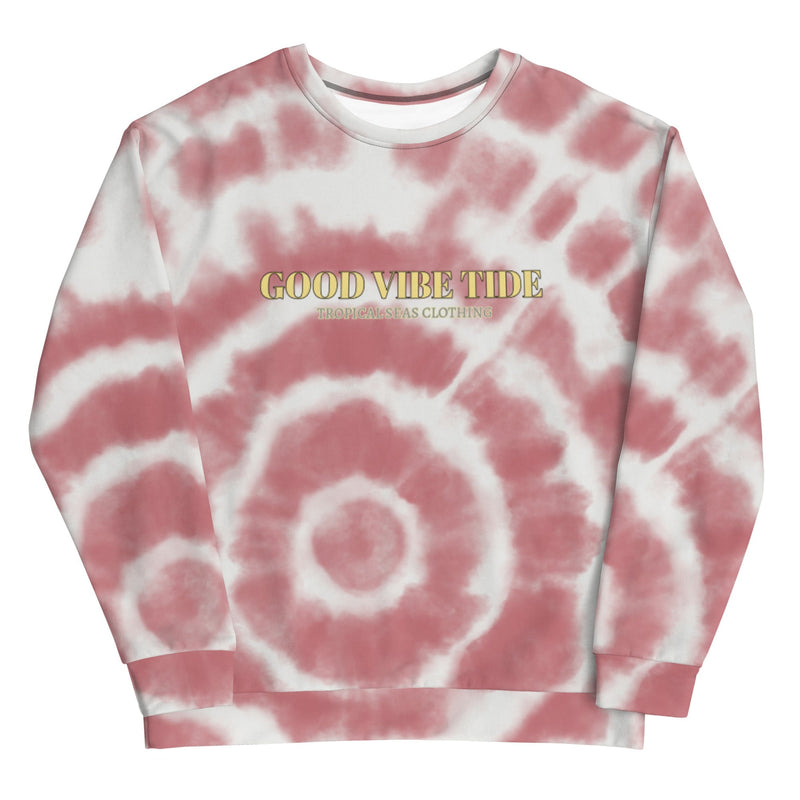 Red Tie-Dye Vibe Sweatshirt